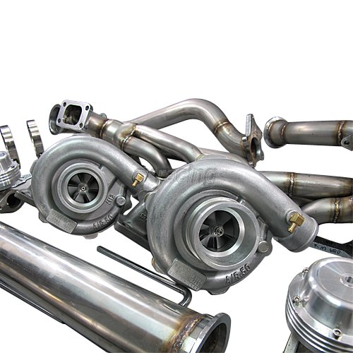 CXRacing Twin Turbo Kit For 79-93 Ford FoxBody Mustang 5.0L Dual T04E ...